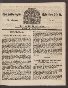 Grünberger Wochenblatt, No. 55. (12. Juli 1858)