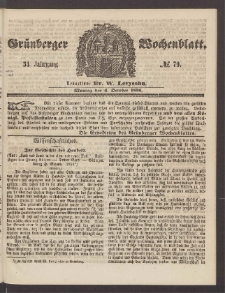 Grünberger Wochenblatt, No. 79. (4. Oktober 1858)