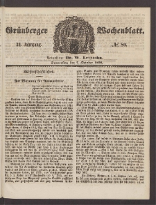 Grünberger Wochenblatt, No. 80. (7. Oktober 1858)