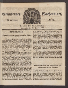 Grünberger Wochenblatt, No. 84. (21. Oktober 1858)