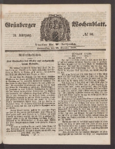 Grünberger Wochenblatt, No. 86. (28. Oktober 1858)