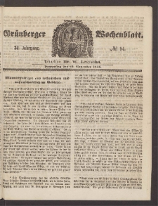 Grünberger Wochenblatt, No. 94. (25. November 1858)