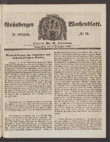 Grünberger Wochenblatt, No. 96. (2. Dezember 1858)