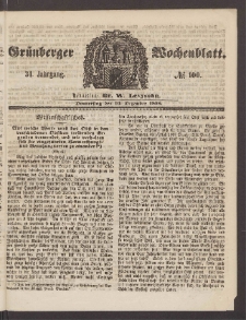 Grünberger Wochenblatt, No. 100. (16. Dezember 1858)