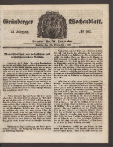 Grünberger Wochenblatt, No. 103. (24. Dezember 1858)