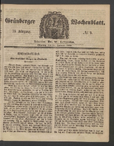 Grünberger Wochenblatt, No. 9. (31. Januar 1859)