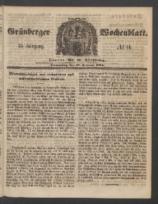 Grünberger Wochenblatt, No. 14. (17. Februar 1859)