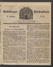 Grünberger Wochenblatt, No. 15. (21. Februar 1859)