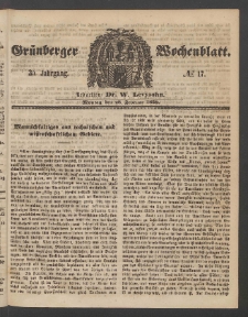 Grünberger Wochenblatt, No. 17. (28. Februar 1859)
