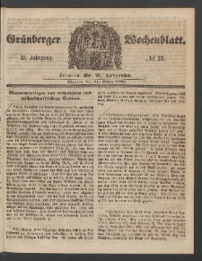 Grünberger Wochenblatt, No. 23. (21. März 1859)