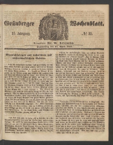 Grünberger Wochenblatt, No. 32. (21. April 1859)