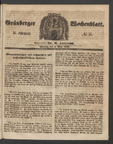 Grünberger Wochenblatt, No. 35. (2. Mai 1859)