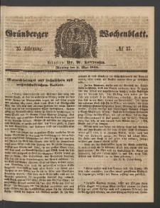 Grünberger Wochenblatt, No. 37. (9. Mai 1859)