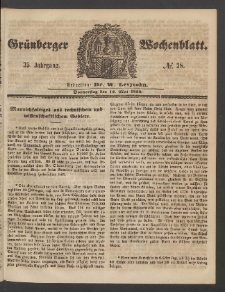Grünberger Wochenblatt, No. 38. (12. Mai 1859)