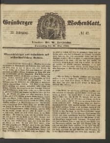 Grünberger Wochenblatt, No. 42. (26. Mai 1859)
