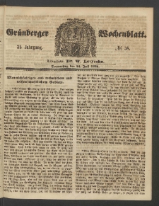 Grünberger Wochenblatt, No. 58. (21. Juli 1859)