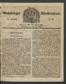 Grünberger Wochenblatt, No. 60. (28. Juli 1859)