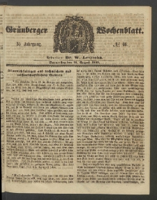 Grünberger Wochenblatt, No. 66. (18. August 1859)