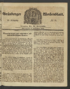 Grünberger Wochenblatt, No. 71. (5. September 1859)