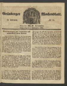 Grünberger Wochenblatt, No. 70. (1. September 1859)
