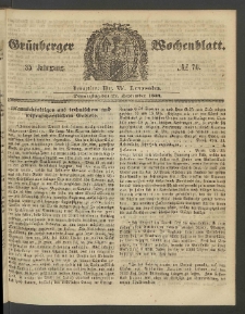 Grünberger Wochenblatt, No. 76. (22. September 1859)