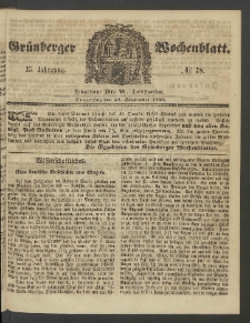 Grünberger Wochenblatt, No. 78. (29. September 1859)