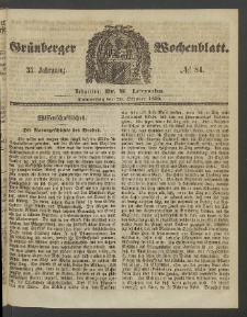 Grünberger Wochenblatt, No. 84. (20. Oktober 1859)