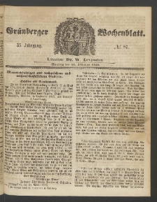 Grünberger Wochenblatt, No. 87. (31. Oktober 1859)