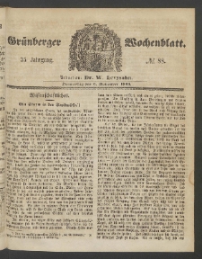 Grünberger Wochenblatt, No. 88. (3. November 1859)