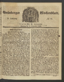 Grünberger Wochenblatt, No. 91. (14. November 1859)