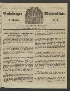 Grünberger Wochenblatt, No. 99. (12. December 1859)