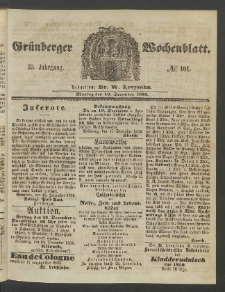 Grünberger Wochenblatt, No. 101. (19. December 1859)