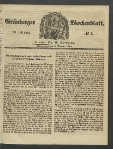 Grünberger Wochenblatt, No. 2. (5. Januar 1860)