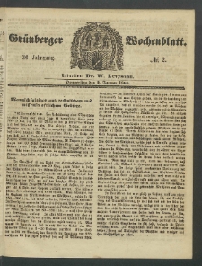 Grünberger Wochenblatt, No. 2. (5. Januar 1860)