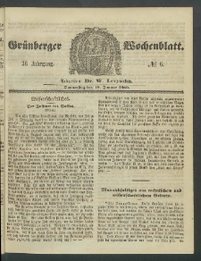 Grünberger Wochenblatt, No. 6. (19. Januar 1860)