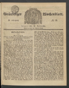 Grünberger Wochenblatt, No. 33. (23. April 1860)