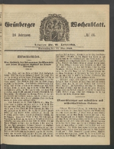 Grünberger Wochenblatt, No. 44. (31. Mai 1860)
