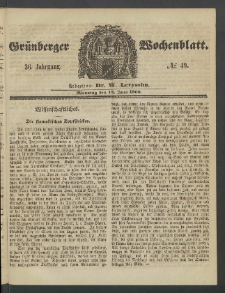 Grünberger Wochenblatt, No. 49. (18. Juni 1860)