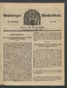 Grünberger Wochenblatt, No. 54. (5. Juli 1860)