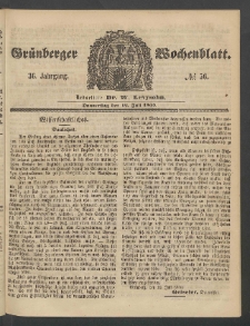 Grünberger Wochenblatt, No. 56. (12. Juli 1860)