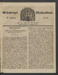 Grünberger Wochenblatt, No. 64. (9. August 1860)