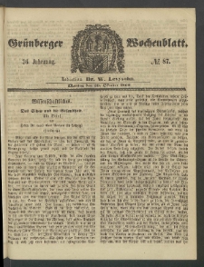 Grünberger Wochenblatt, No. 87. (29. Oktober 1860)