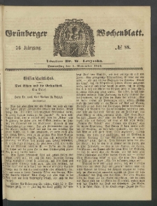 Grünberger Wochenblatt, No. 88. (1. November 1860)