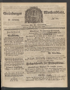 Grünberger Wochenblatt, No. 101. (17. December 1860)