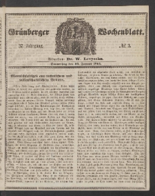 Grünberger Wochenblatt, No. 3. (10. Januar 1861)