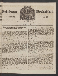 Grünberger Wochenblatt, No. 53. (4. Juli 1861)