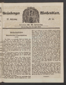 Grünberger Wochenblatt, No. 55. (11. Juli 1861)