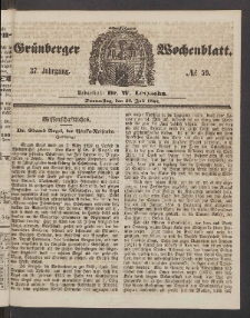 Grünberger Wochenblatt, No. 59. (25. Juli 1861)