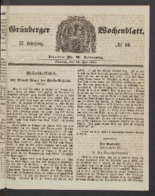 Grünberger Wochenblatt, No. 60. (29. Juli 1861)