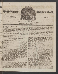 Grünberger Wochenblatt, No. 79. (3. Oktober 1861)